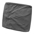 thumbnail image 3 of High Stretch Velvet Square Ottoman Cover Elastic Bottom for Living Room Washable Dark Gray, 3 of 8