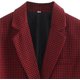 thumbnail image 5 of Puntoco Damas Vintage Doble Botonadura Manga Larga A Cuadros Mujer Hombro Acolchado Traje Blazer Rollbacks Puntoco Puntoco-3129, 5 of 5