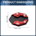 thumbnail image 4 of Unique Bargains Motorcycle Side Stand Plate Pad Motorbike Kickstand Pad with Wrench Aluminum Alloy Red 1 Set, 4 of 7