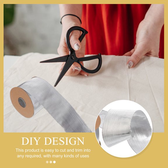 ETEREAUTY Plated Silver DIY Ribbon Decor for Present Packaging and Unique Craft Wrapping