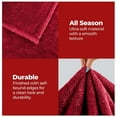 thumbnail image 6 of Superior Super Soft Plush Fleece Blanket 66" x 90", Bed & Couch Blankets, Twin, Red, 6 of 10