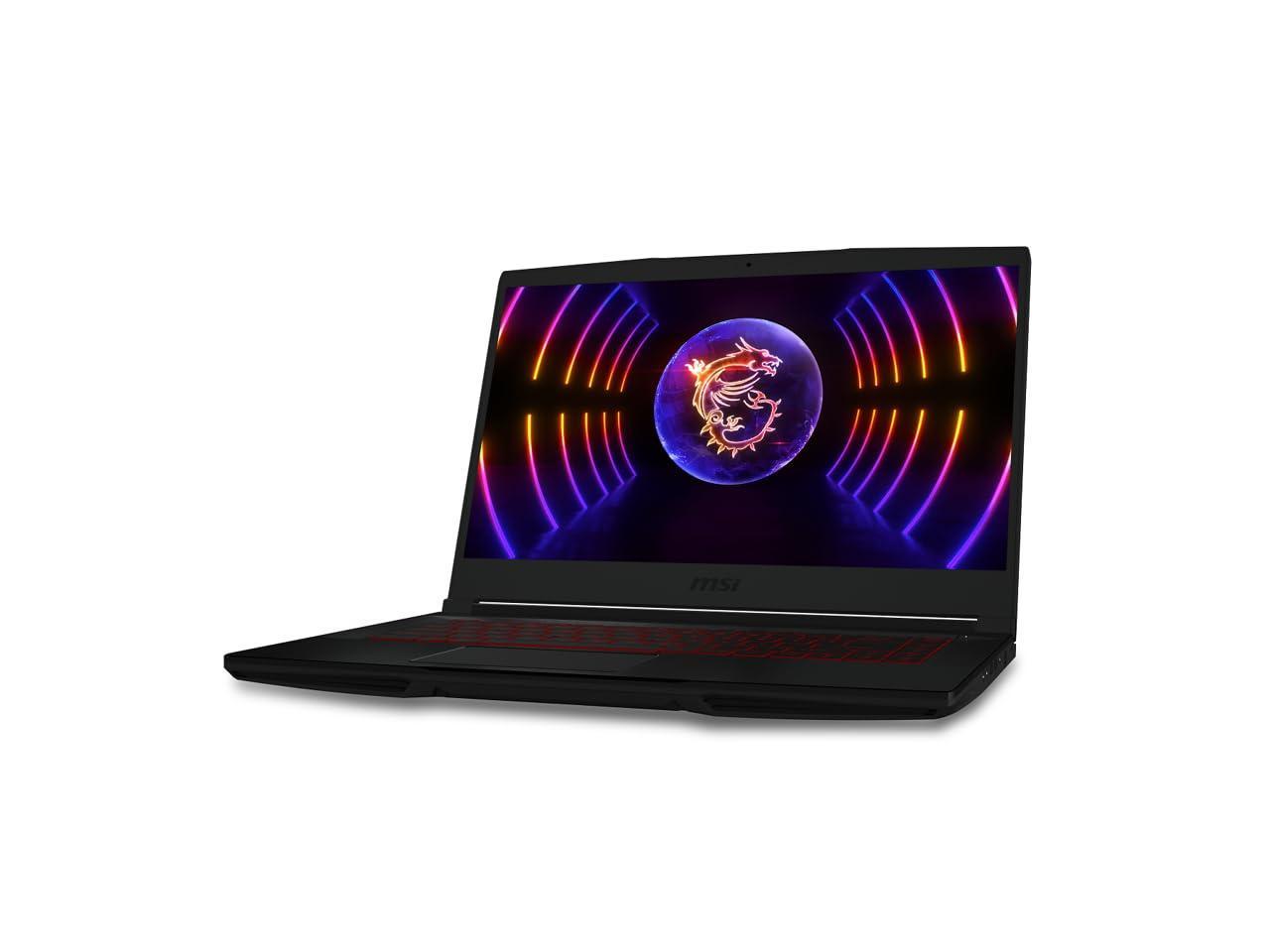 MSI Thin GF63 15.6" Gaming Notebook FHD 144Hz Intel Core i5-12450H 8GB RAM 512GB SSD NVIDIA GeForce RTX 2050 4GB Black - 15.6" FHD Display - In-Plane Switching Technology - Intel Core i5-124