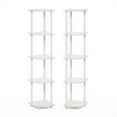 thumbnail image 3 of Furinno Turn-N-Tube 5 Tier Corner Display Rack Multipurpose Shelving Set of 2, 3 of 6