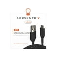 thumbnail image 2 of Câble de Remplacement 6 Pieds Micro USB vers USB Type A (Infini) (Noir), 2 of 3
