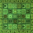 thumbnail image 1 of Ahgly Company Machine Washable Indoor Square Abstract Green Modern Area Rugs, 5' Square, 1 of 4
