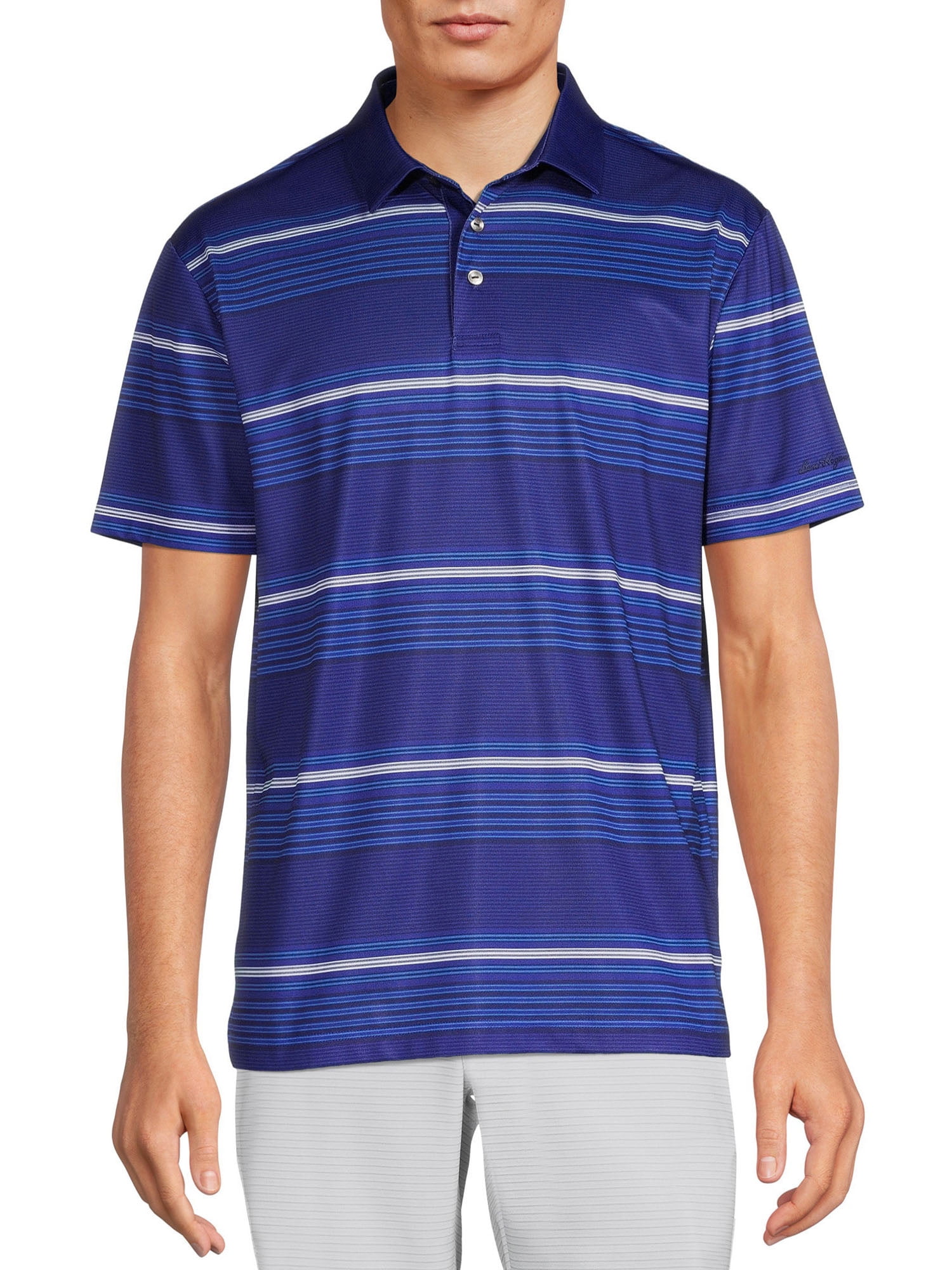 Ben Hogan Men's & Big Men's Performance Striped Golf Polo Shirt, Sizes S-5XL
