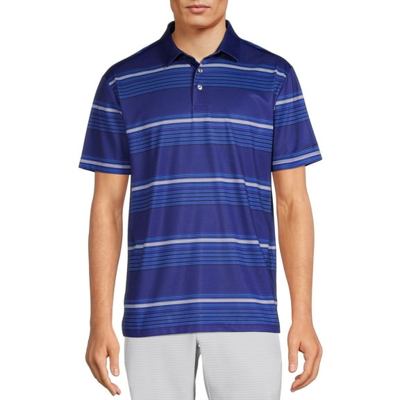 Ben Hogan Men's & Big Men's Performance Striped Golf Polo Shirt, Sizes S-5XL