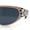 Slate Silver - Black, variant on Womens Gaudy Fancy Hinge Flat Top Shield Rectangular Plastic Sunglasses Black Silver - Black