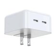 thumbnail image 4 of Cargador rápido USB C para iPhone, cargador USB C de 25 W + 25 W con cable, cargador de red con doble toma de carga USB tipo C para iPhone 14/12/13/11/XS/XR, Pad Pro/Air, Galaxy, 4 of 5