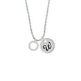 thumbnail image 2 of Delight Jewelry Silvertone Stronger Braver Smarter Infinity Ring Silvertone Script Initial Disc - W - Charm Necklace, 20"+3", 2 of 4