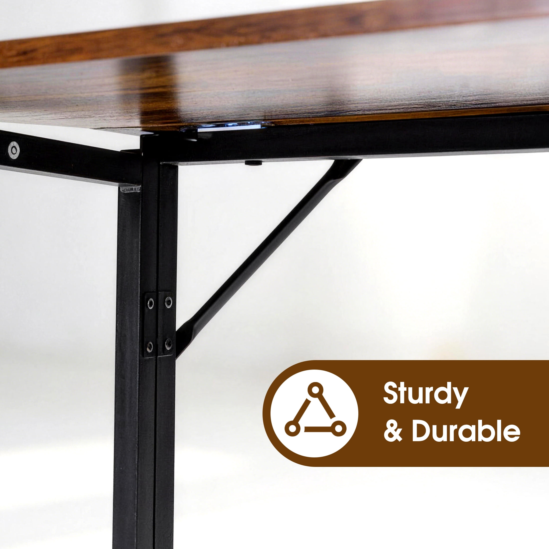 Gianna Foldable Desk, Space-Saving Small Workstation Table, Easy Assembly for Home Office, RV, Dorm – 31.5 inch Portable Computer Writing Desk