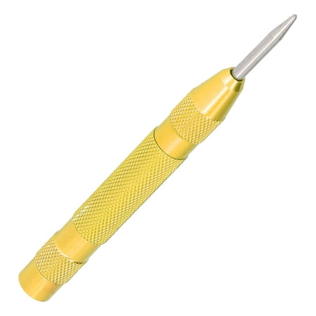 

Automatic Center Hole Punch Removable Tip Automatic Center Punch Force For Controlling Blow Force Yellow