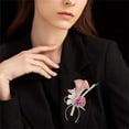 thumbnail image 2 of Dainty Calla Lily Flower Brooches Pins for Women Men Wedding Corsage Pink White Flowers Brooch Lapel Pin Suit Collar Dress Accessories Fashion Floral Jewelry for Party, 2 of 6