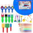 thumbnail image 3 of 26 PCS Creative Set Kids Early Learning Sponge Painting DIY Graffit Brushes Set, 3 of 6