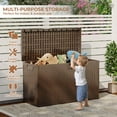 thumbnail image 4 of BouPower Outdoor Deck Box,Storage Lockable Waterproof Patio Storage Box,Garden Tools,Cushions,Pool Accessories Outside Storage Box,Storage Boxes Outdoor Waterproof 100 Gallon, 4 of 6