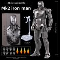 thumbnail image 1 of New MK43 Steel Iron Man Action Figure Model Gift Box Authentic Marvel Comics Character Metal Painted Model For Motorcycle Fans, 1 of 5