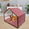 thumbnail image 2 of Chevron Pet House, Zigzag Colorful Chevron Ornament Motifs Symmetry Modern Feminine Theme, Outdoor & Indoor Portable Dog Kennel with Pillow and Cover, 5 Sizes, Burgundy Ruby Coral, by Ambesonne, 2 of 4