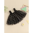 thumbnail image 3 of Nygoyerh Toddler Little Girls Summer Tulle Sling Dress Dot Print Sleeveless Layered Sheer A-line Dress 6M 12M 18M 24M 3T 4T Kids Sweet Tutu Princess Dress for Daily Party, 3 of 8