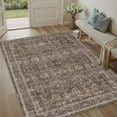 thumbnail image 5 of BERTHMEER 4'x6' Washable Area Rugs for Entryway Entrance Kitchen Bedroom Office Rugs Non Slip Vintage Traditional Oriental Distressed Throw Rugs,Red Brown, 5 of 6