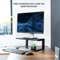 thumbnail image 4 of VIVO Black 15" Clamp-on Desk Extension Shelf for Monitor, Laptop, Printer, 4 of 8