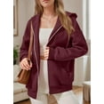 thumbnail image 5 of Weardear Womens Zip Up Hoodie Lightweigh Casual Long Sleeve Fall Sweatshirts with Pockets, 5 of 5
