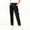 *Black, variant on Straight Leg Pant for Women ,High Waisted Button Stretchy Pants ,Vintage Trouser with Pocketa Navy,Womens Plus XL