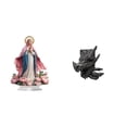 thumbnail image 1 of Belén de acrílico, figura decorativa de mesa, sujetalibros, adorno con base de resina, estatua de pie, ideal para cocina u oficina. Regalo., 1 of 8