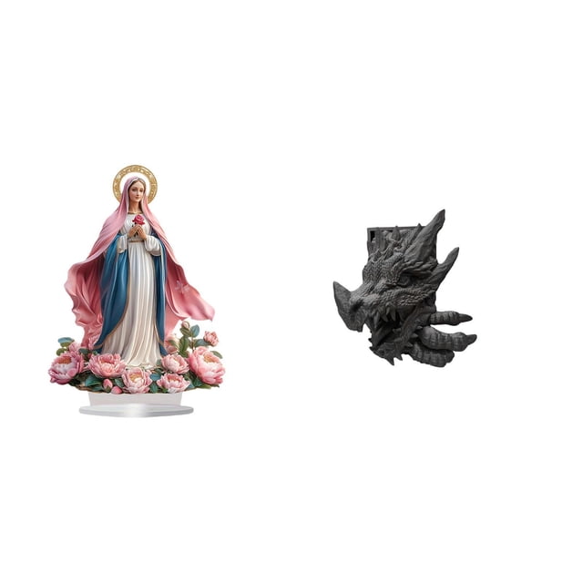 Belén de acrílico, figura decorativa de mesa, sujetalibros, adorno con base de resina, estatua de pie, ideal para cocina u oficina. Regalo.