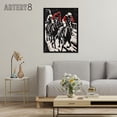 thumbnail image 3 of Jockeys Horse Racing Race Black Framed Canvas Wall Art Print 24X32", 3 of 4