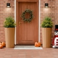 thumbnail image 6 of Chiccushion 23.6 inch Tall Planter Set of 2, Large Plastic Round Planter for Outdoor Indoor Garden Patio Front Door, Terracotta, 6 of 9