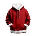thumbnail image 4 of Ruyang Girls Christmas Pullover Hoodies Kids Boys Fuzzy Trim Hooded Sweatshirts Fall Winter Y2K Trendy Hoodies, 4 of 5