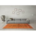 thumbnail image 3 of Ahgly Company Indoor Square Oriental Orange Industrial Area Rugs, 8' Square, 3 of 4