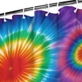 thumbnail image 3 of Colorful Rainbow Tie Dye Spiral Pattern Shower Curtain 36"x72" ,Bathroom Decorative Shower Curtains Set with 12 Hooks,Modern Waterproof Washable Shower Curtain, 3 of 6