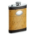 thumbnail image 1 of Visol Globe Yellow and Brown Liquor Flask - 8 ounce, 1 of 1