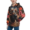 thumbnail image 2 of Daiia Colorful Flower German Shepherd for Boys Fashion Hoodies & Sweatshirts with Kangaroo Pocket,Hooded Sweatshirt for Kid, Breathable& Moisture Wicking-X-Large, 2 of 6