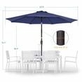 thumbnail image 3 of ACEGOSES 9ft Outdoor Patio Umbrella with Tilt 8 Ribs and Crank for Garden and Yard ,Navy Blue, 3 of 8