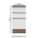 thumbnail image 2 of Mueble de Cocina Madesa Glamy 40 cm 3 Cajones Marrón/Blanco, 2 of 8