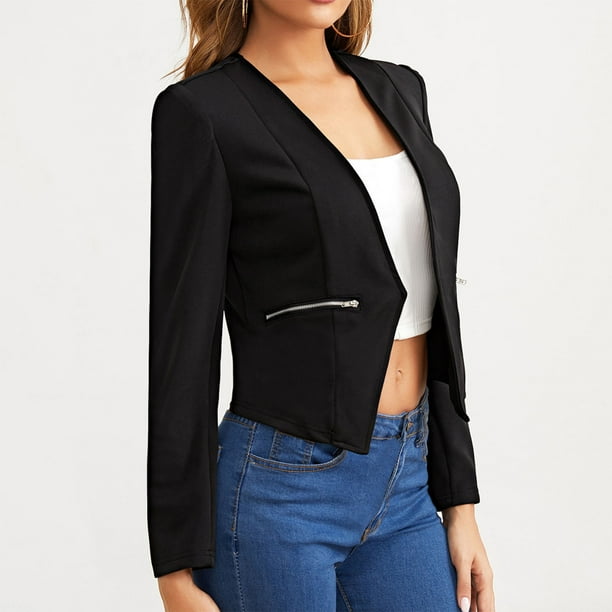 Blazers de oficina para mujer Chaquetas tipo blazer para mujer Chaquetas estilo blazer para mujer elegantes Blazers de trabajo informales para mujer Maxima comodidad Walmart en linea