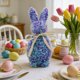 thumbnail image 4 of Decoraciones de Pascua, adornos de Pascua, regalos de Pascua, decoraciones de conejo de Pascua con lentejuelas y decoraciones de exterior con temática de conejo de Pascua para decoración de jardín y f, 4 of 6