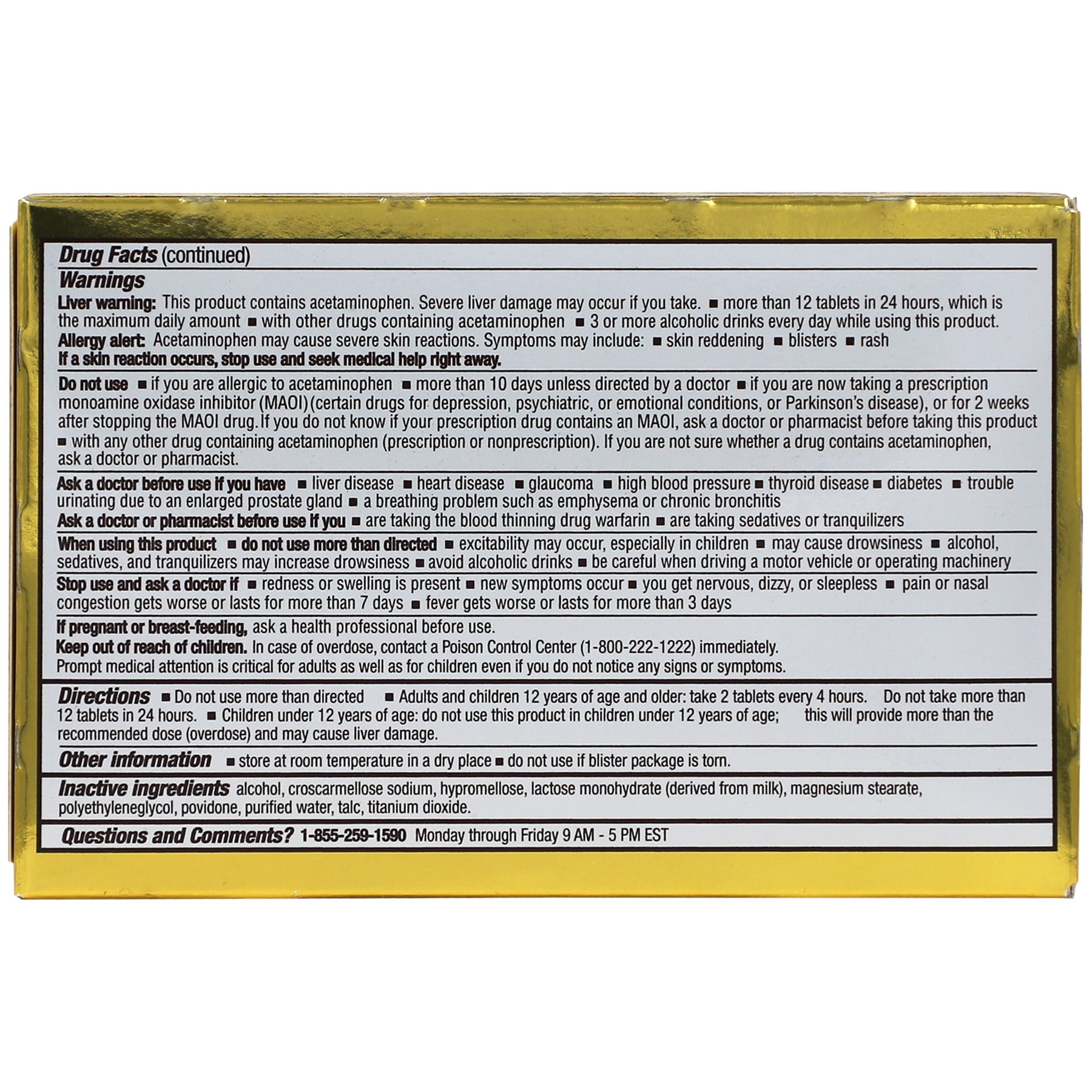 Xl-3 Cold and Flu Tablets, Temporary Relieves Nasal Congestion and Fever, Non-Drowsy, 20 Count