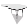 thumbnail image 4 of Correll CRL4872DE80954P Markerboard Activity Table, Kidney Shape, 72 x 48 x 19 to 29 in., White Top, Black Legs, 4 of 11