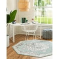 thumbnail image 3 of Unique Loom Parker Collection Area Rug - Kokulu (5' Octagon Aqua/Beige), 3 of 4