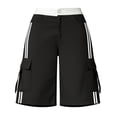 thumbnail image 6 of Hvogkswy Cargo Shorts Women, Elastic Button Zipper Waist Straight Leg Shorts with Multi Pockets Soft Loose Summer Casual Cargo Shorts, 6 of 6