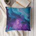thumbnail image 3 of YINGXI  Purple Teal Turquoise Galaxy Nebulous Decorative Pillow Covers Cozy Soft Throw Pillowcase Square Couch Cushion Cover for Home Decor Sofa Living Room Bed Car 12x12in, 3 of 5