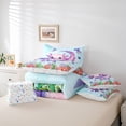 thumbnail image 6 of Manfei Cute Adorable Axolotl 7-Piece King Bedding,Watercolor Ocean Animal King Bed in a Bag,Colorful Stars Reversible, 6 of 7