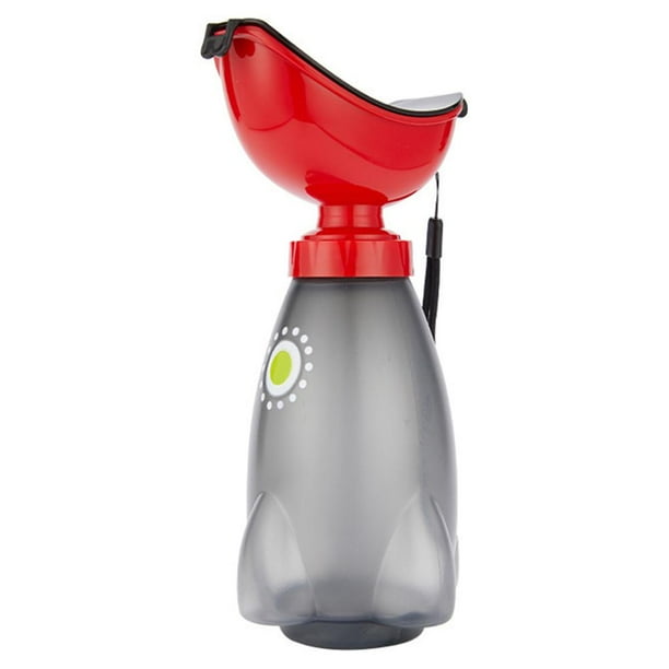 600ml Orinal Pee Embudo Urinarios Incontinencia Botellas Unisex Inodoro Urgente (Rojo)