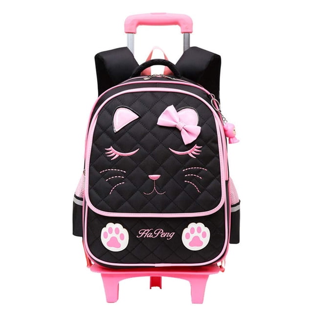 Mochila con ruedas MITOWERMI, bonita mochila escolar Trolley para niñas