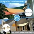thumbnail image 5 of 84 Pcs Sun Shade Sail Hardware Kit with Cable Wire Rope for Rectangle Square Triangle Shade Sail Installation, 6 inch 304 Grade Stainless for Garden,Outdoors,DIY Crafts,Railing, 5 of 5