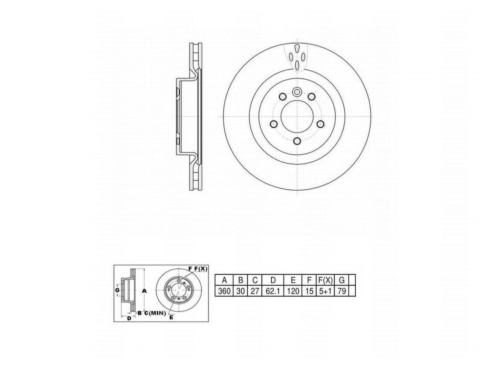 UltraHC Coated High Carbon Brake Rotor, Front UR002108, Land Rover LR4 2016-2010