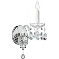 1 Light Wall Bracket In Crystal Style 4.5 Inches Wide By 10 Inches High Quorum Lighting 631-1-514
